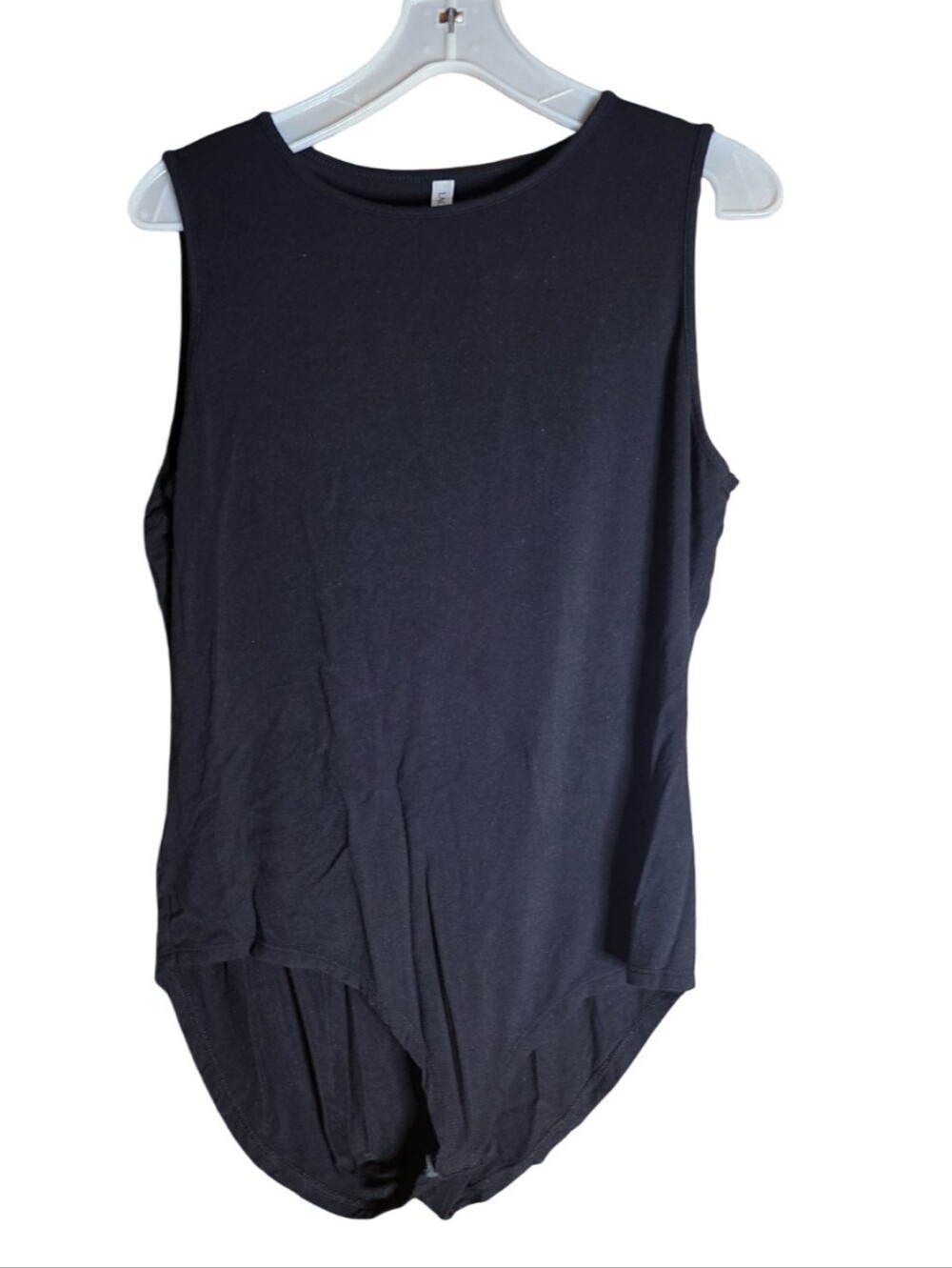 Laolasi Black Sleeveless Bodysuit Tunic 3XL Rayon Blend Snap Crotch
